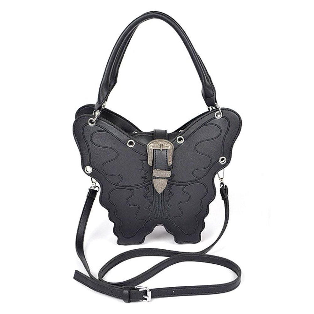 BNWT Butterfly Shape Western Buckle Convertible Top Handle Shoulder Bag